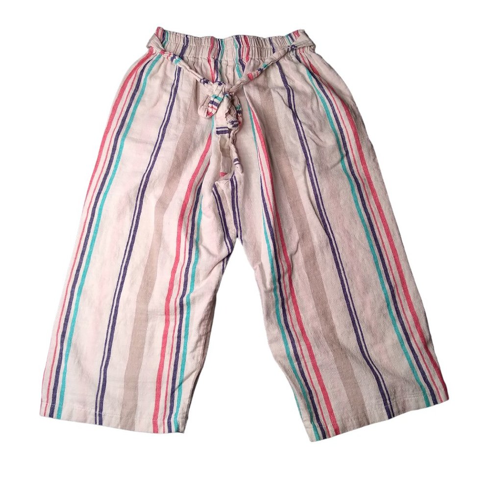 Zara anos-years striped  wide leg crop pants